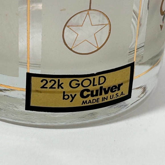 Dining Vintage Culver Christmas Potpourri Tall Coolers Set Of 4